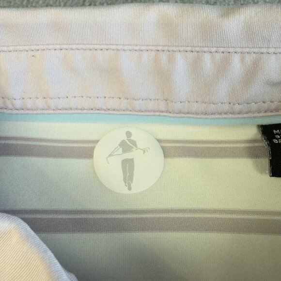 Linksoul XL Striped Performance Polo – Bamboo Charcoal Stretch Golf Shirt - Picture 5 of 11